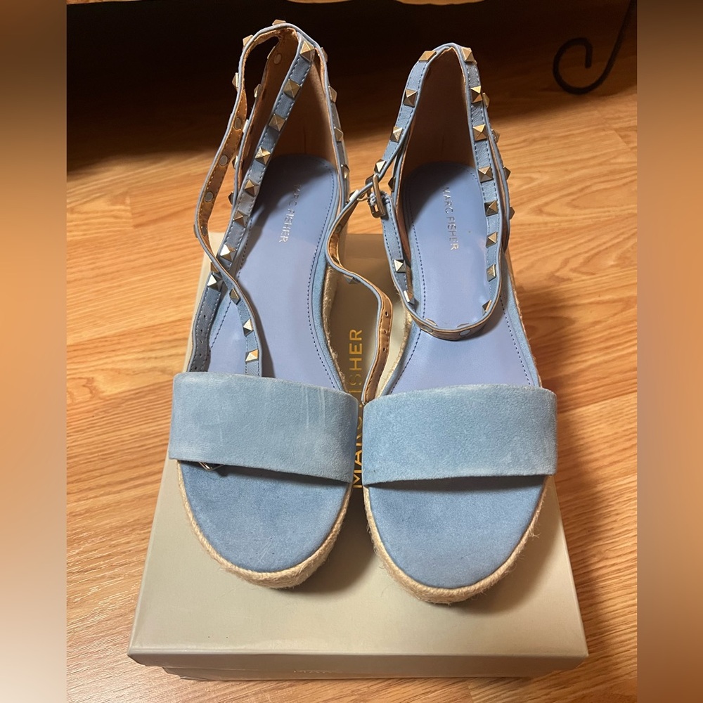 Marc Fisher Light Blue Espadrille Sandals